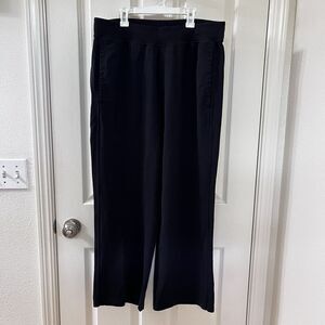 Lululemon Wide Leg Pull On Elastic Waist Lounge Pants Black Pockets Men's XL